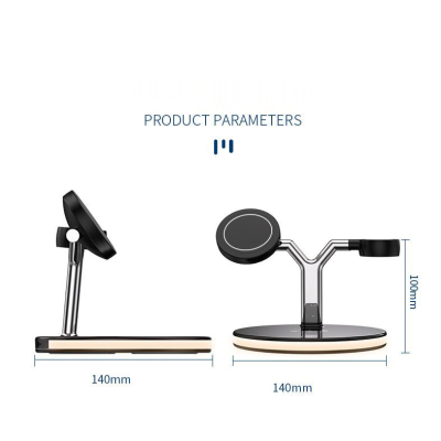 3-in-1 Magnetic Wireless Charger: Compatible with Apple, Fast Charging Station for MagSafe Chargers, 15W.