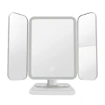 Trifold Makeup Mirror With Light 68 LED Vanity Mirrors 10X Magnifying 180Rotation