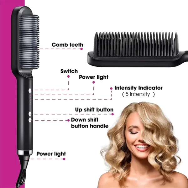 Hair Straightener & Curling Tong Dual-purpose Electric Hair Brush