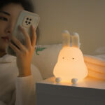 Cute Rabbit Mood Light Dimmable Led Soft Night Light For Baby Girlfriend Gift Children's Night Lights Kids Room Decor Led Lights